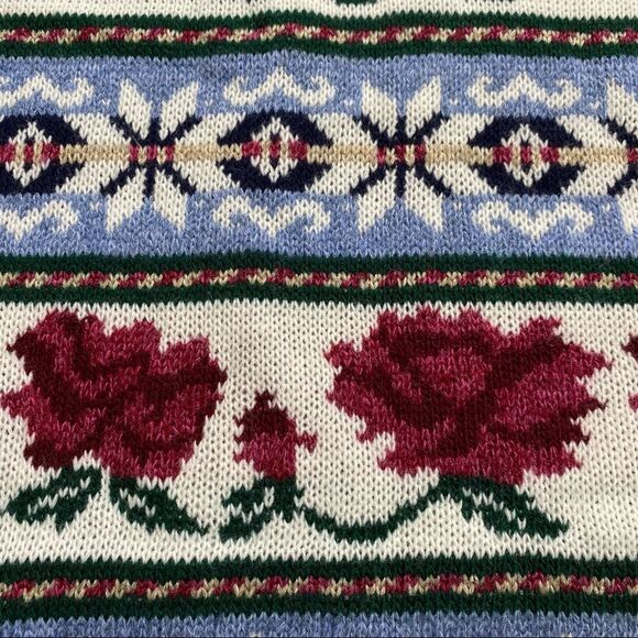 Vintage Private Eyes Alpine Roses Sweater New Dead Stock Sz 3X - Picture 9 of 14